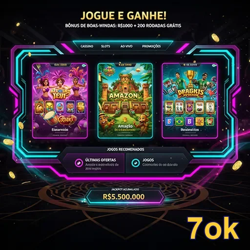 Imagem promocional do site 7ok para jogos que oferecem prêmios e vantagens aos jogadores.